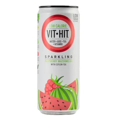 VITHIT Sparkling Raspberry & Watermelon Vitamin Water 330ml (12 Pack)