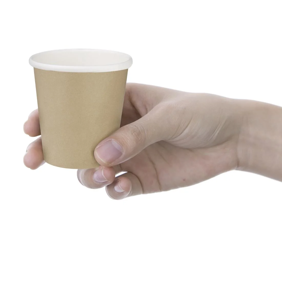 Fiesta Recyclable Hot Cups Single Wall Kraft 6oz (1000 Pack) - Image 2