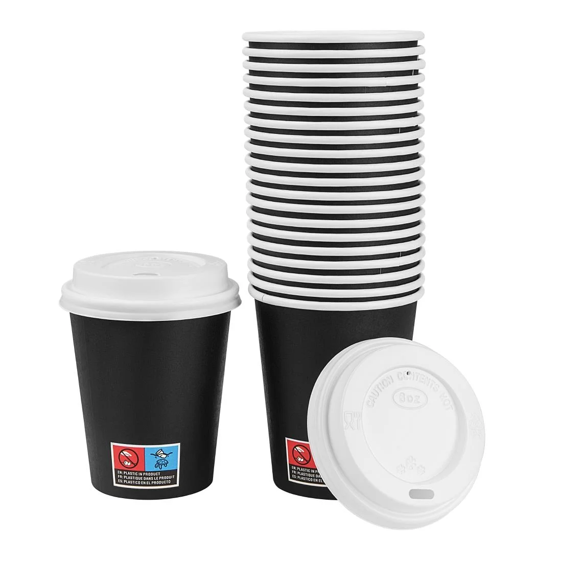Nisbets Essentials Hot Cups and Lids Pack 8oz (350 Pack) - Image 5