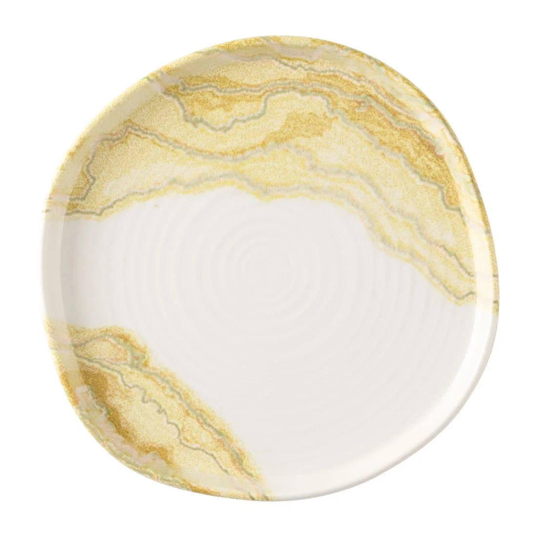 Churchill Tide Gold Organic Walled Plates 255mm (6 Pack) - Image 1