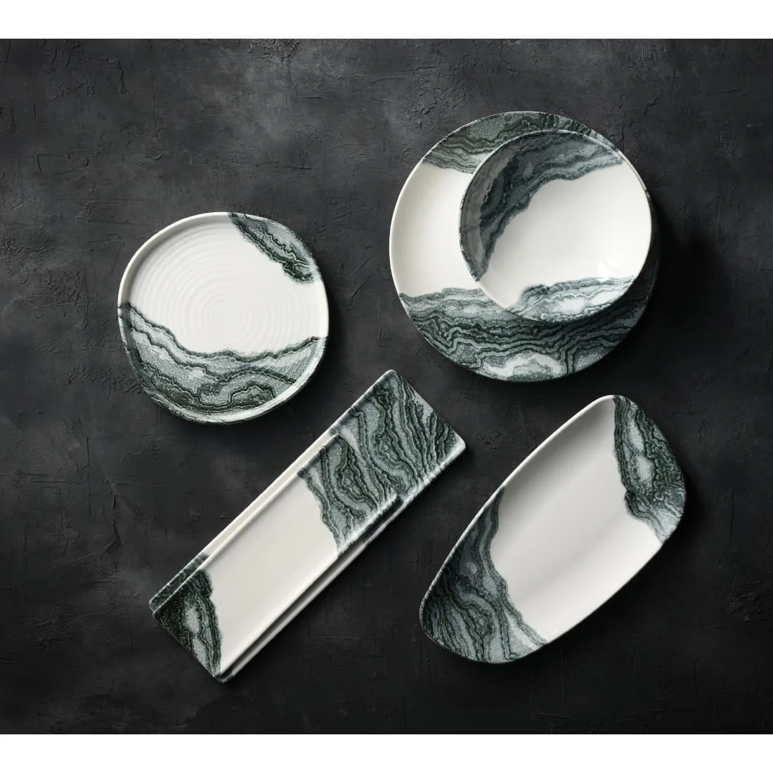 Churchill Tide Black Organic Walled Plates 203mm (6 Pack) - Image 3