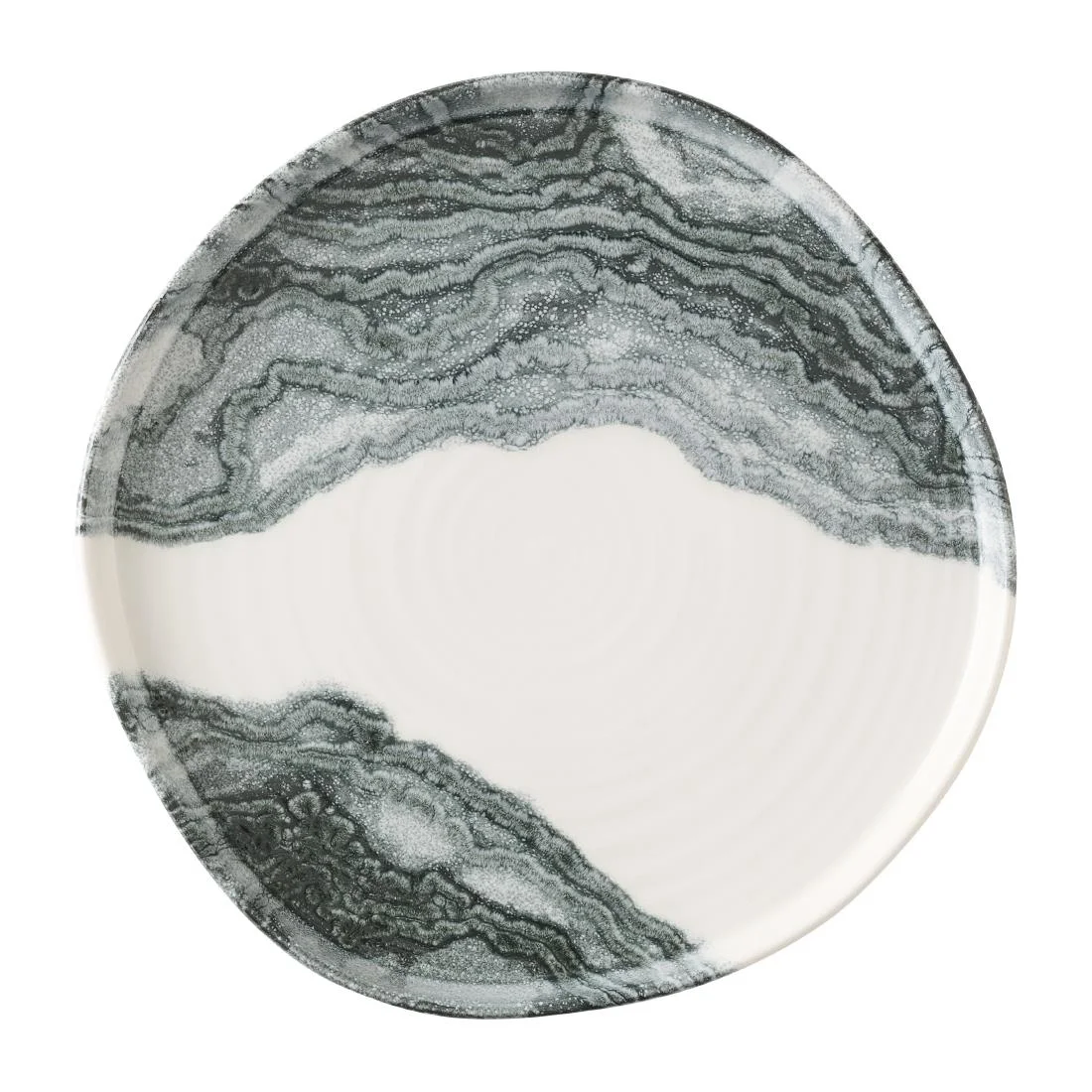 Churchill Tide Black Organic Walled Plates 255mm (6 Pack) - Image 1