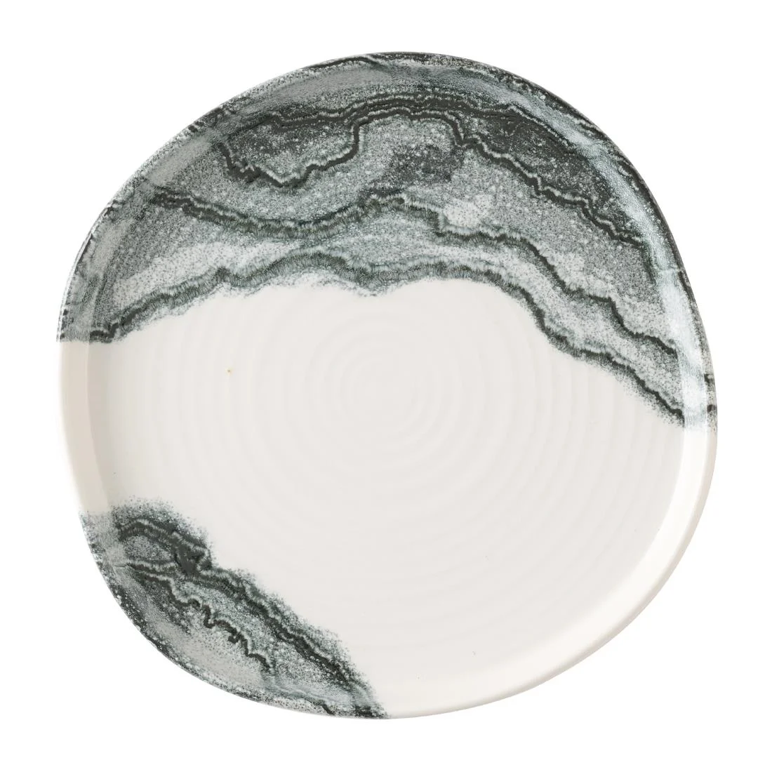 Churchill Tide Black Organic Walled Plates 203mm (6 Pack) - Image 1