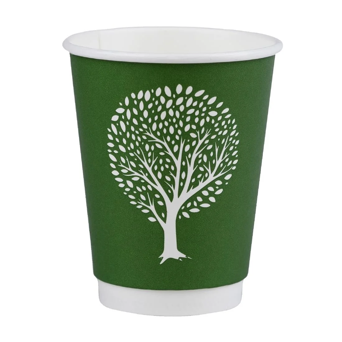 Vegware Green Tree Double Wall Hot Cups 8oz 79-Series (500 Pack) - Image 1