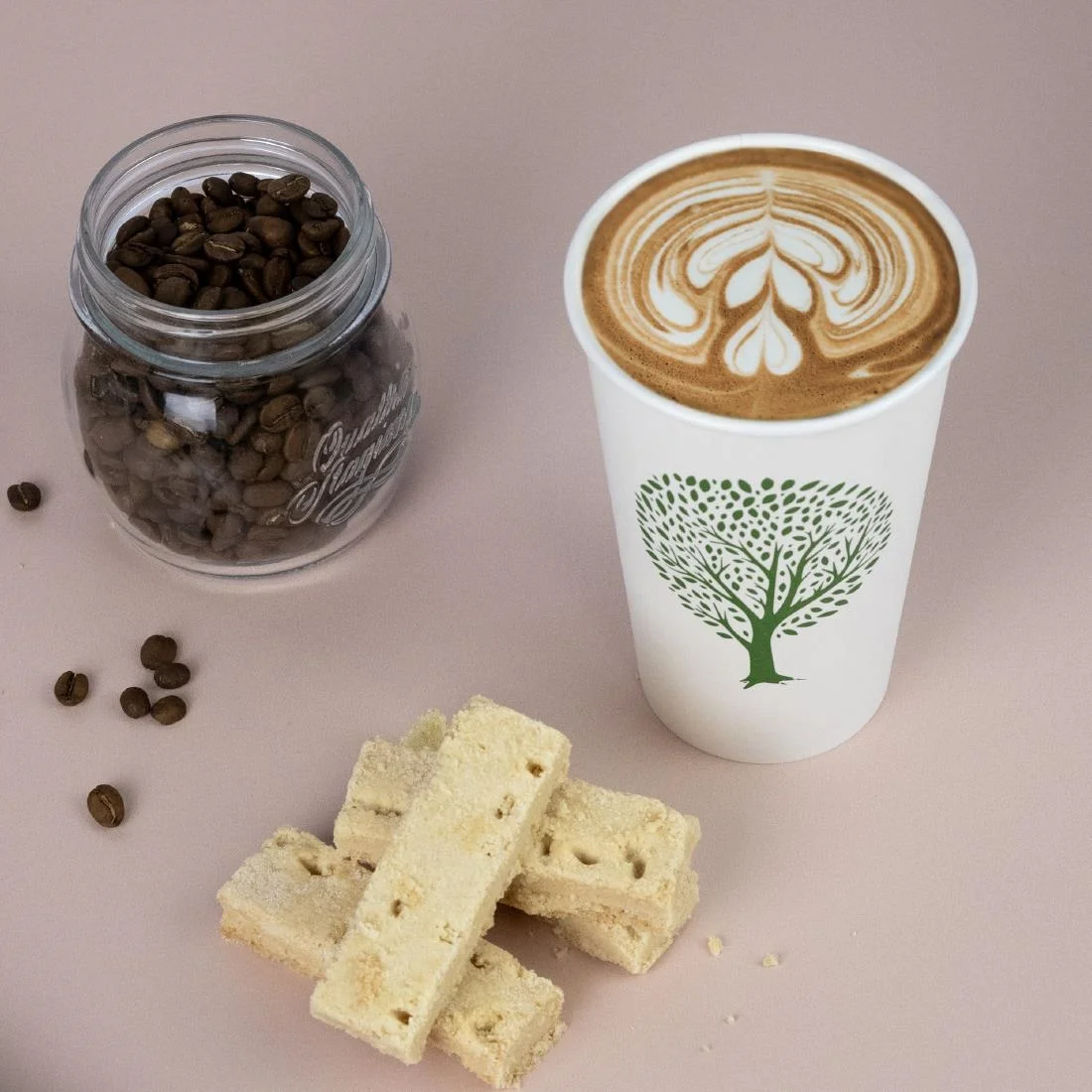 Vegware Green Tree White Hot Cups 16oz 89-Series (1000 Pack) - Image 3