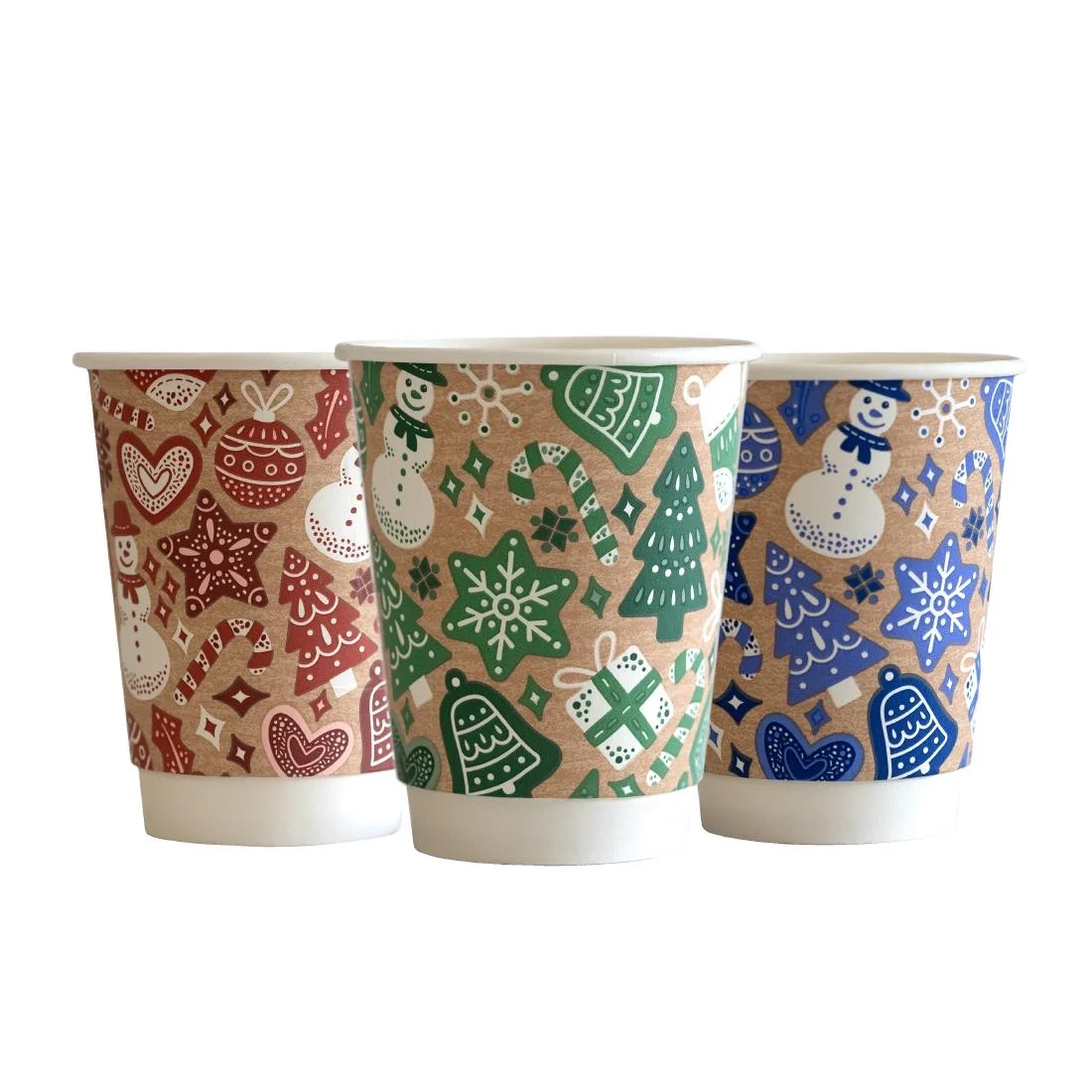 Vegware Christmas Double Wall Hot Cup 79-Series 8oz (500 pack) - Image 2