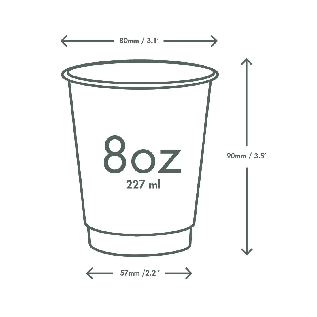 Vegware Christmas Double Wall Hot Cup 79-Series 8oz (500 pack) - Image 5