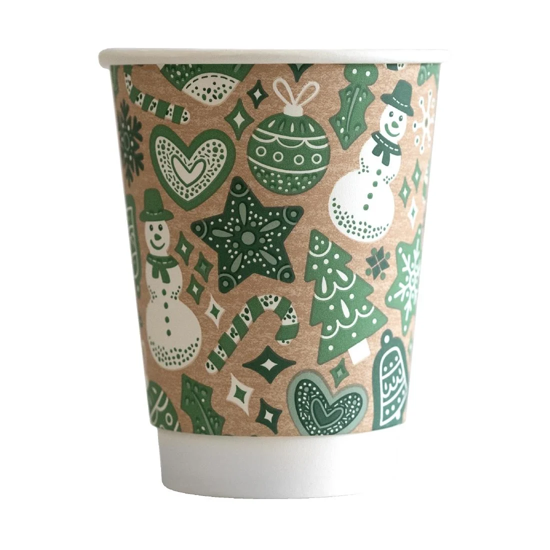 Vegware Christmas Double Wall Hot Cup 89-Series 12oz (500 pack) - Image 1