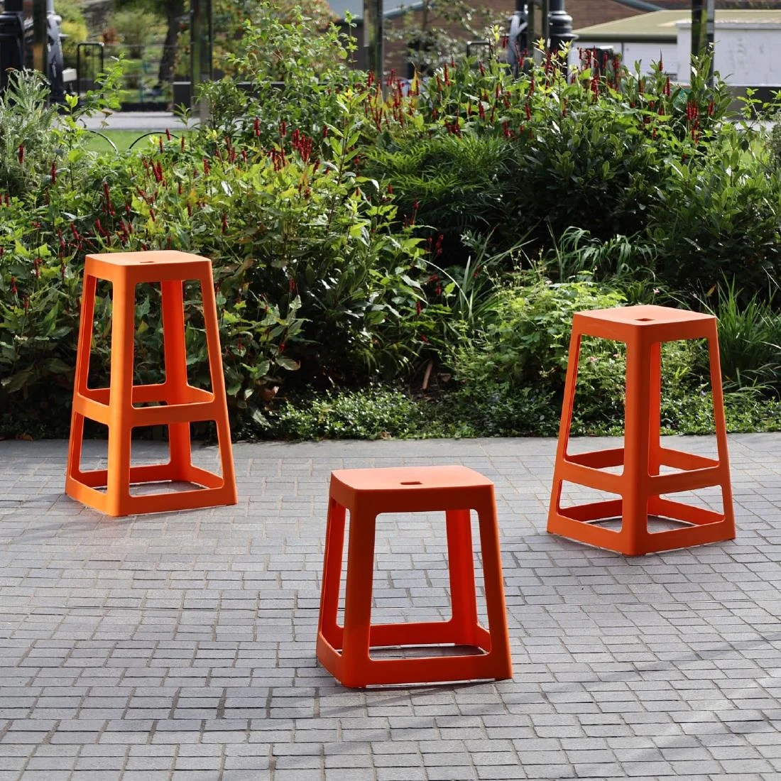 Origin Base Stool Signal Orange 400x400x440mm (2 Pack) - Image 5