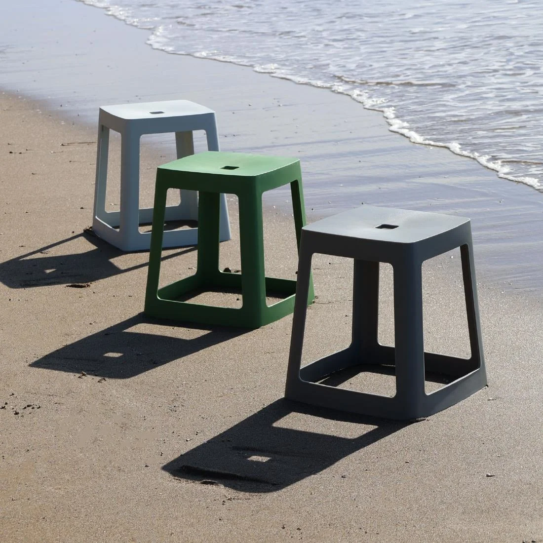 Origin Base Stool Light Grey 400x400x440mm (2 Pack) - Image 3