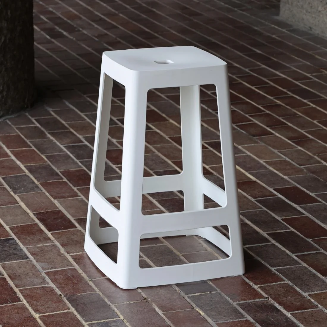 Origin Base Mid Stool Traffic White 430x430x650mm (2 Pack) - Image 5