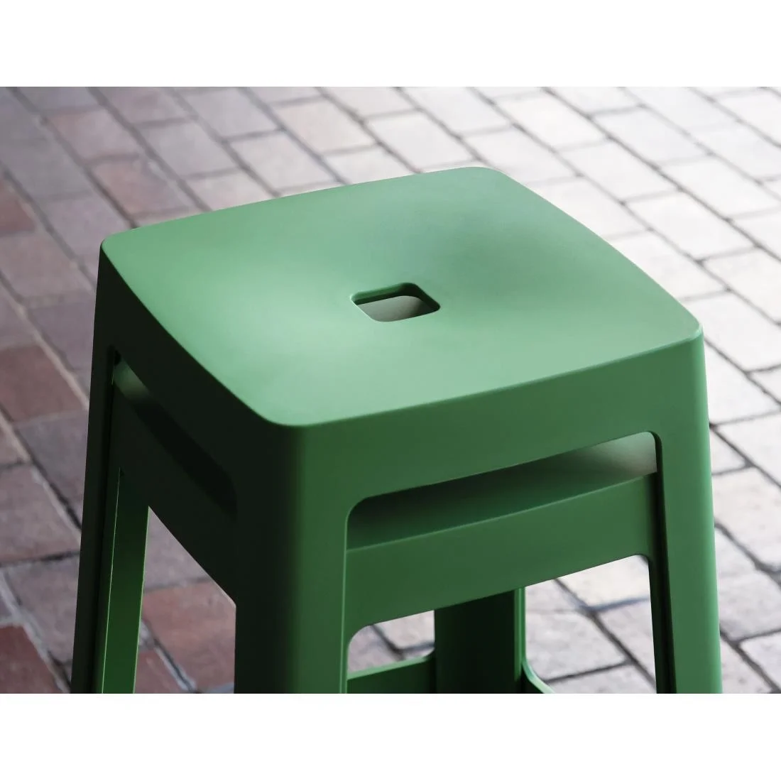 Origin Base Mid Stool May Green 430x430x650mm (2 Pack) - Image 2