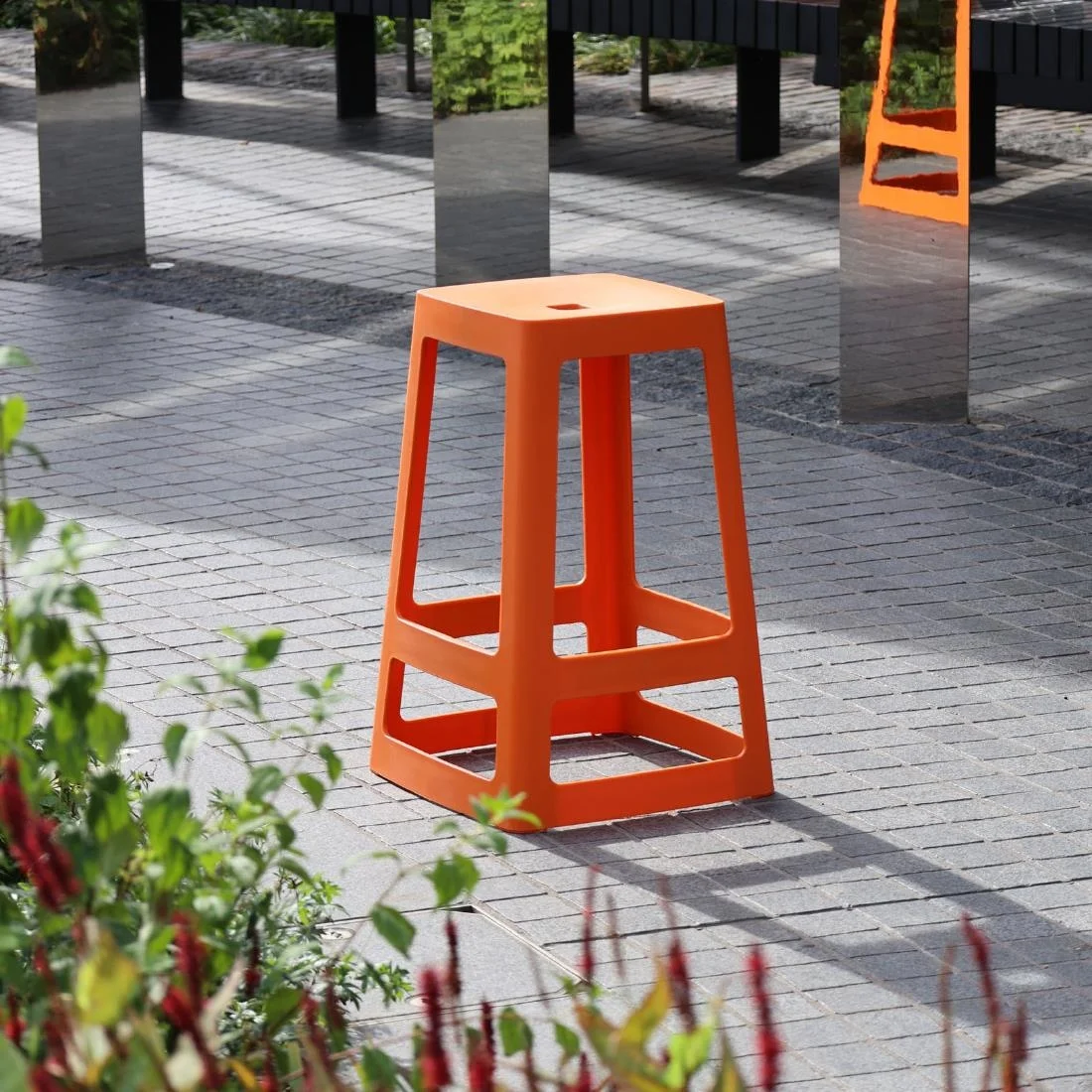 Origin Base Mid Stool Signal Orange 430x430x560mm (2 Pack) - Image 7