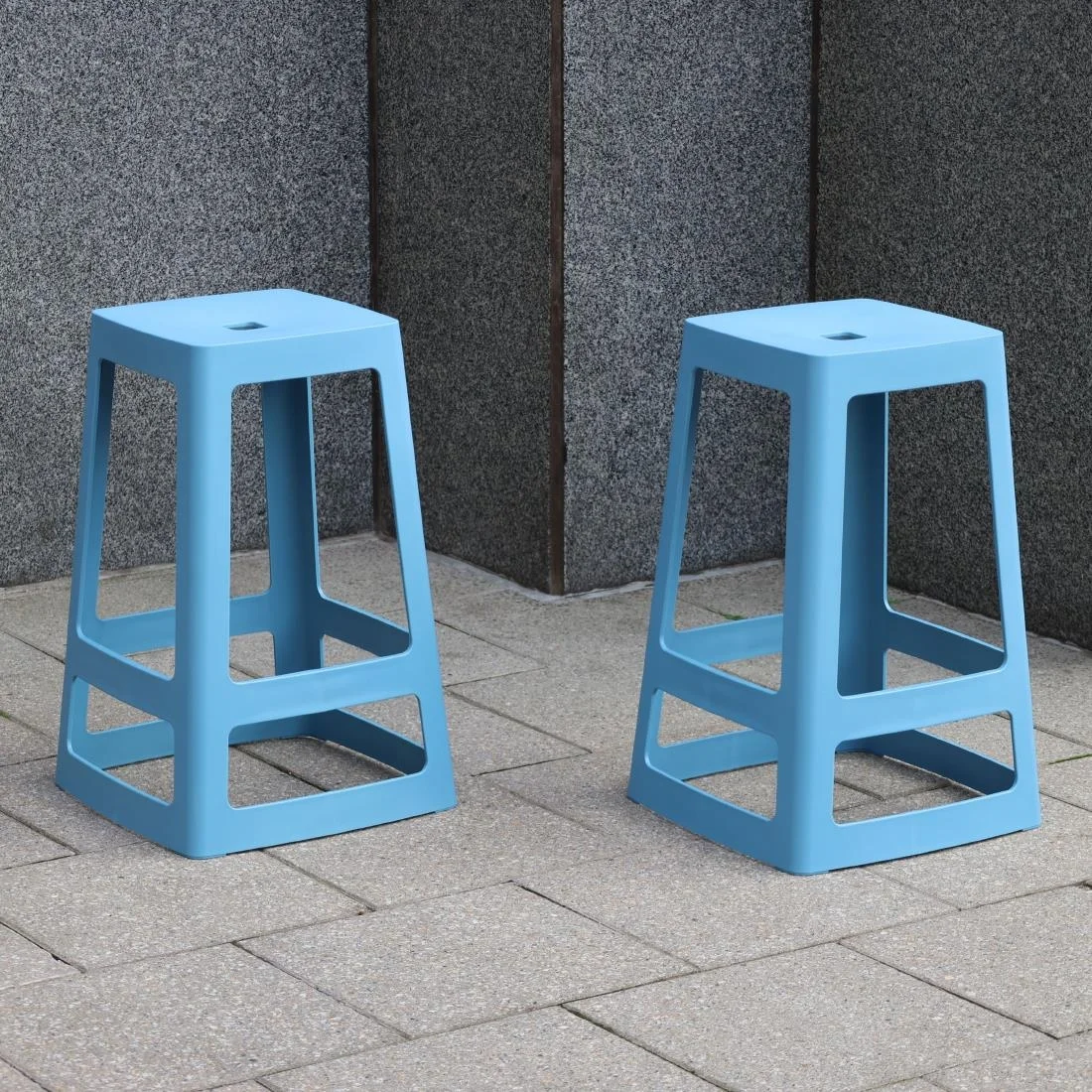 Origin Base Mid Stool Pastel Blue 430x430x560mm (2 Pack) - Image 3