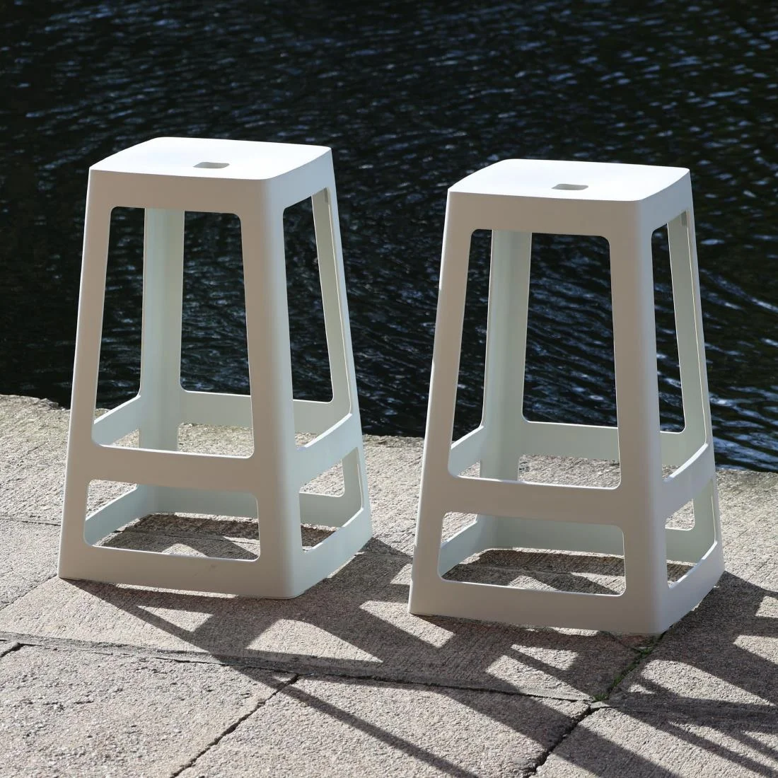 Origin Base Mid Stool Light Grey 430x430x560mm (2 Pack) - Image 11