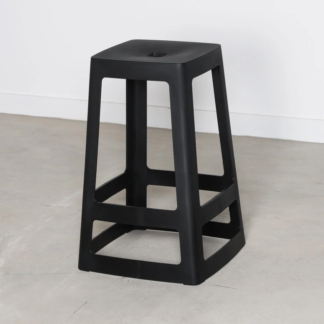 Origin Base Mid Stool Traffic Black 430x430x560mm (2 Pack) - Image 3