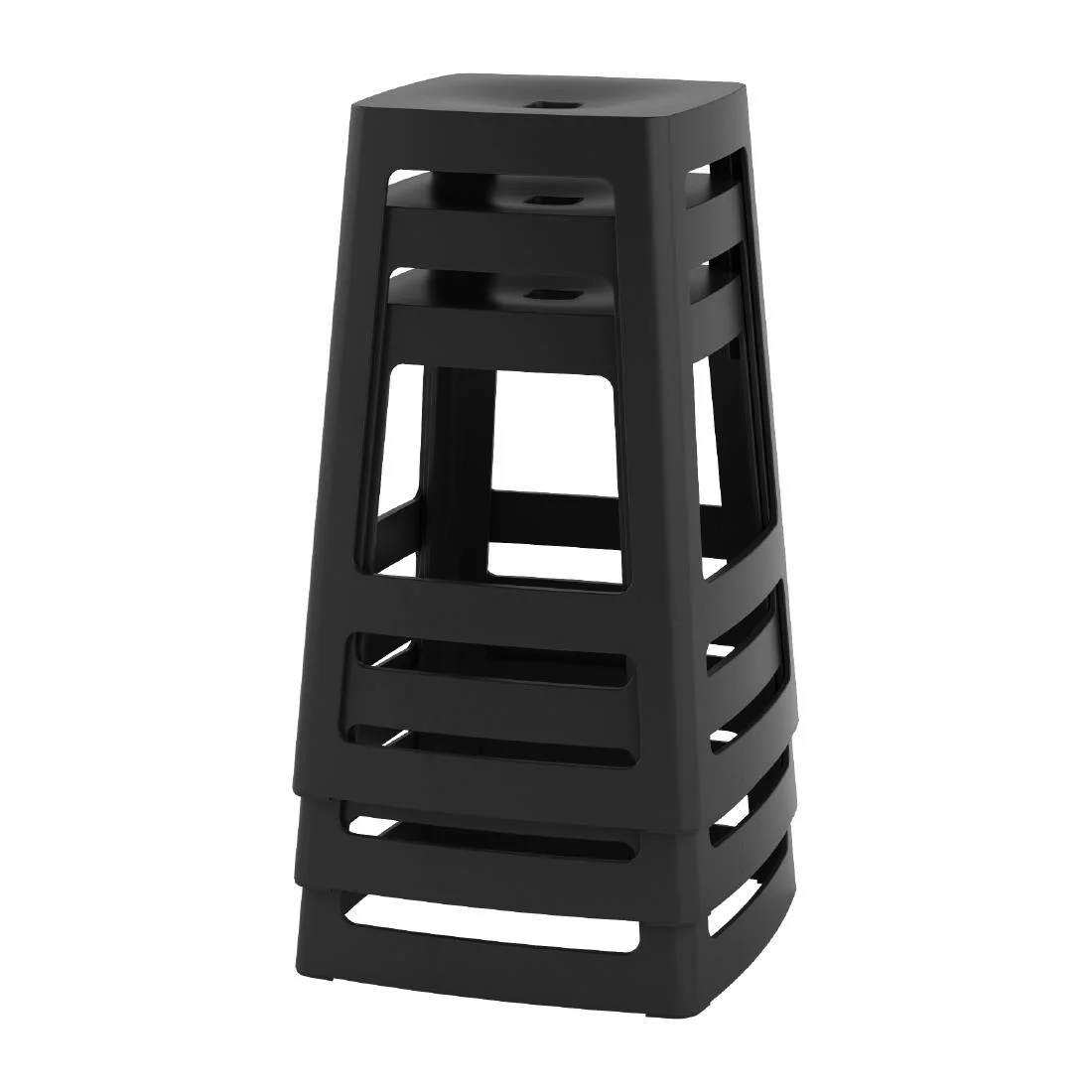 Origin Base Mid Stool Traffic Black 430x430x560mm (2 Pack) - Image 4