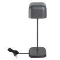Olympia Lucca Table Lamp Squared Dome Grey 300mm - Image 2