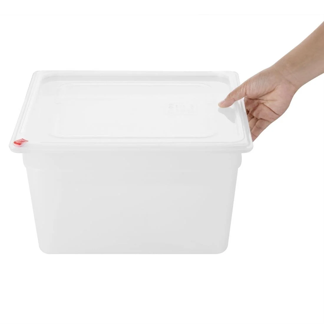 Hygiplas Click PP GN Container 2/3 with Lid & 7 Colour Clips 200mm 16.1Ltr (4 Pack) - Image 4