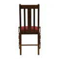 Thame Dining Chairs in Vintage Wood with Shetland Scarlett Seat (6 Pack) - Image 2