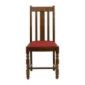 Thame Dining Chairs in Vintage Wood with Shetland Scarlett Seat (6 Pack) - Image 3