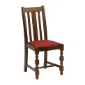 Thame Dining Chairs in Vintage Wood with Shetland Scarlett Seat (6 Pack) - Image 1