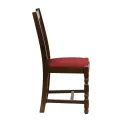 Thame Dining Chairs in Vintage Wood with Shetland Scarlett Seat (6 Pack) - Image 4