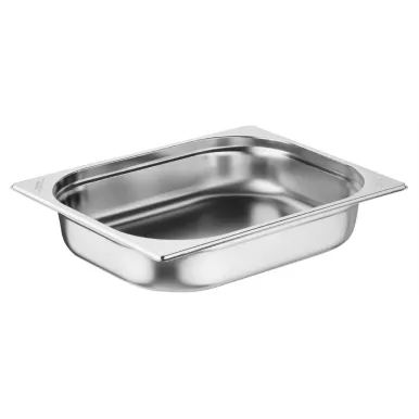 Nisbets Essentials Stainless Steel 1/2 Gastronorm Tray 65mm ( 3 Pack)