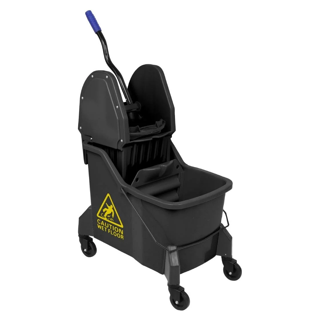 Jantex Two-Compartment Mop Bucket and Wringer Yellow 30Ltr - Image 1