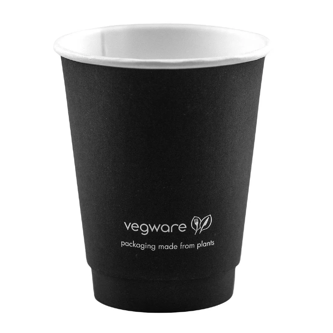 Vegware Double Wall Hot Cups Black 8oz (500 Pack) - Image 1