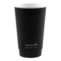 Vegware Double Wall Hot Cups Black 16oz (400 Pack) - Image 1