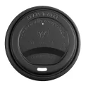 Vegware 89-Series CPLA Hot Cup Lids Black (1000 Pack) - Image 1