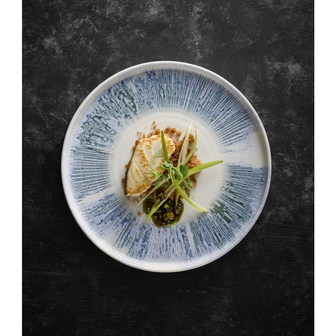 Churchill Lyra Blue Walled Plates 260mm (6 Pack) - Image 3