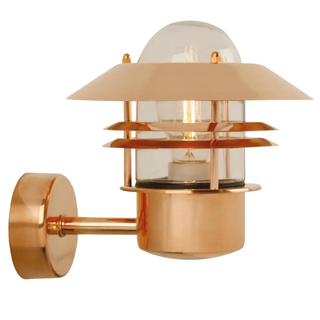 Nordlux Blokhus Up Outdoor Wall Light Copper - Image 1