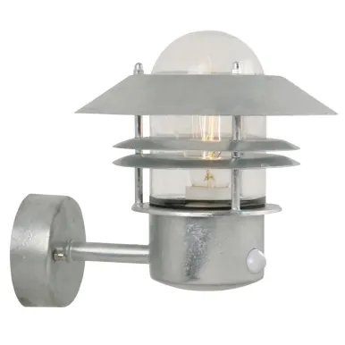 Nordlux Blokhus Up Sensor Outdoor Wall Light Galvanised