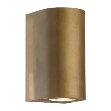 Nordlux Canto Maxi 2 Outdoor Wall Light Brass