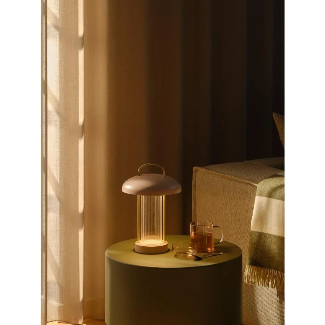 Nordlux Mirano Portable Indoor Table Lamp Dusty Rose - Image 6