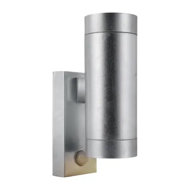 Nordlux Tin Maxi Double Sensor Outdoor Wall Light Galvanised