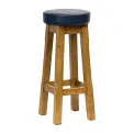 Everyday Wessex Weathered Oak High Stool with Bison Midnight Seat (2 Pack) - Image 2