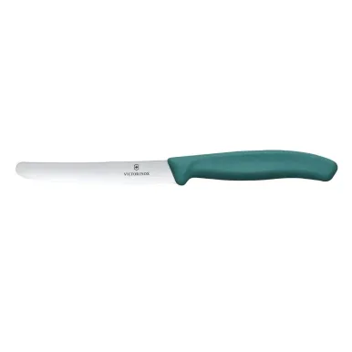 Victorinox Swiss Classic Tomato & Table Knife Wavy Green 22cm ( 2 Pack)