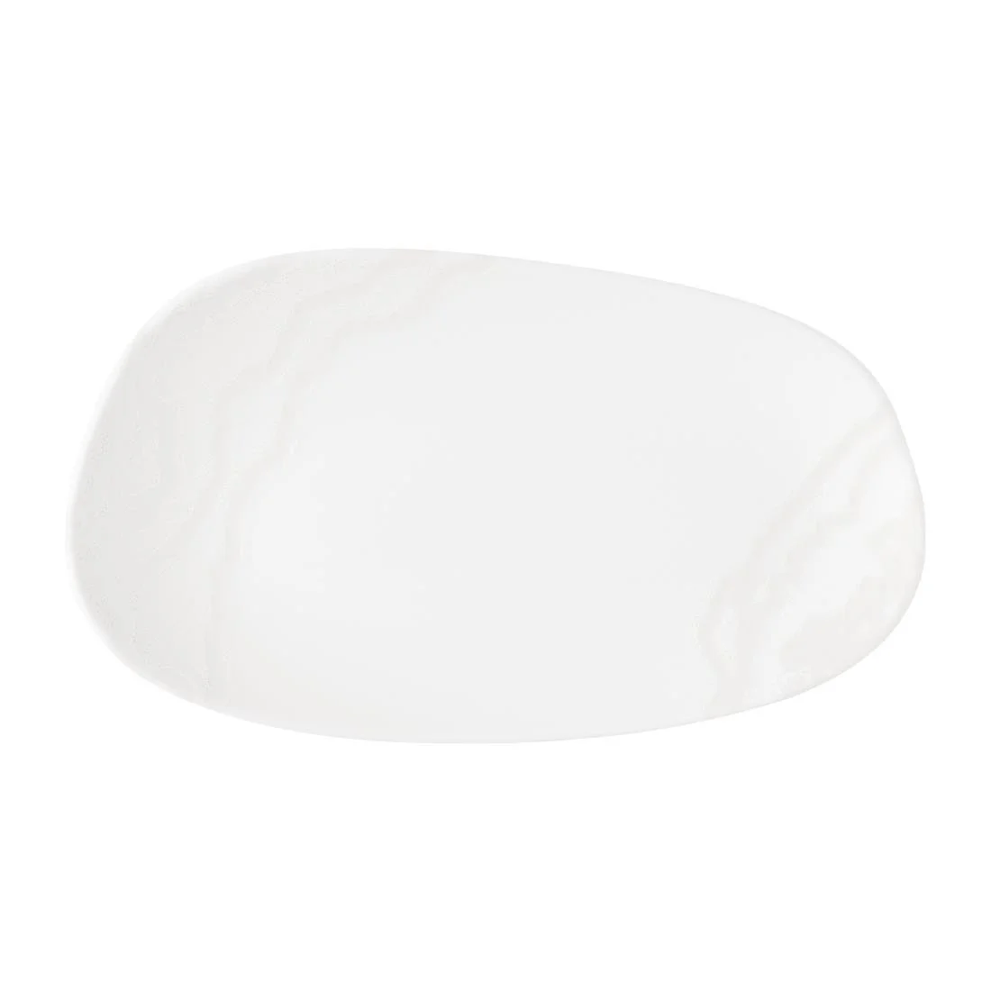 Churchill Tide Organic Oblong Plates White Opal 260x150mm (12 Pack) - Image 1