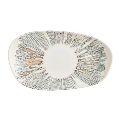 Churchill Lyra Organic Oblong Plates Pink Opal 260x150mm (12 Pack)