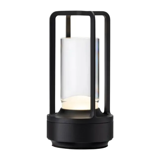 Utopia Cuba LED Cordless Table Lamps Black 175mm (6 Pack)