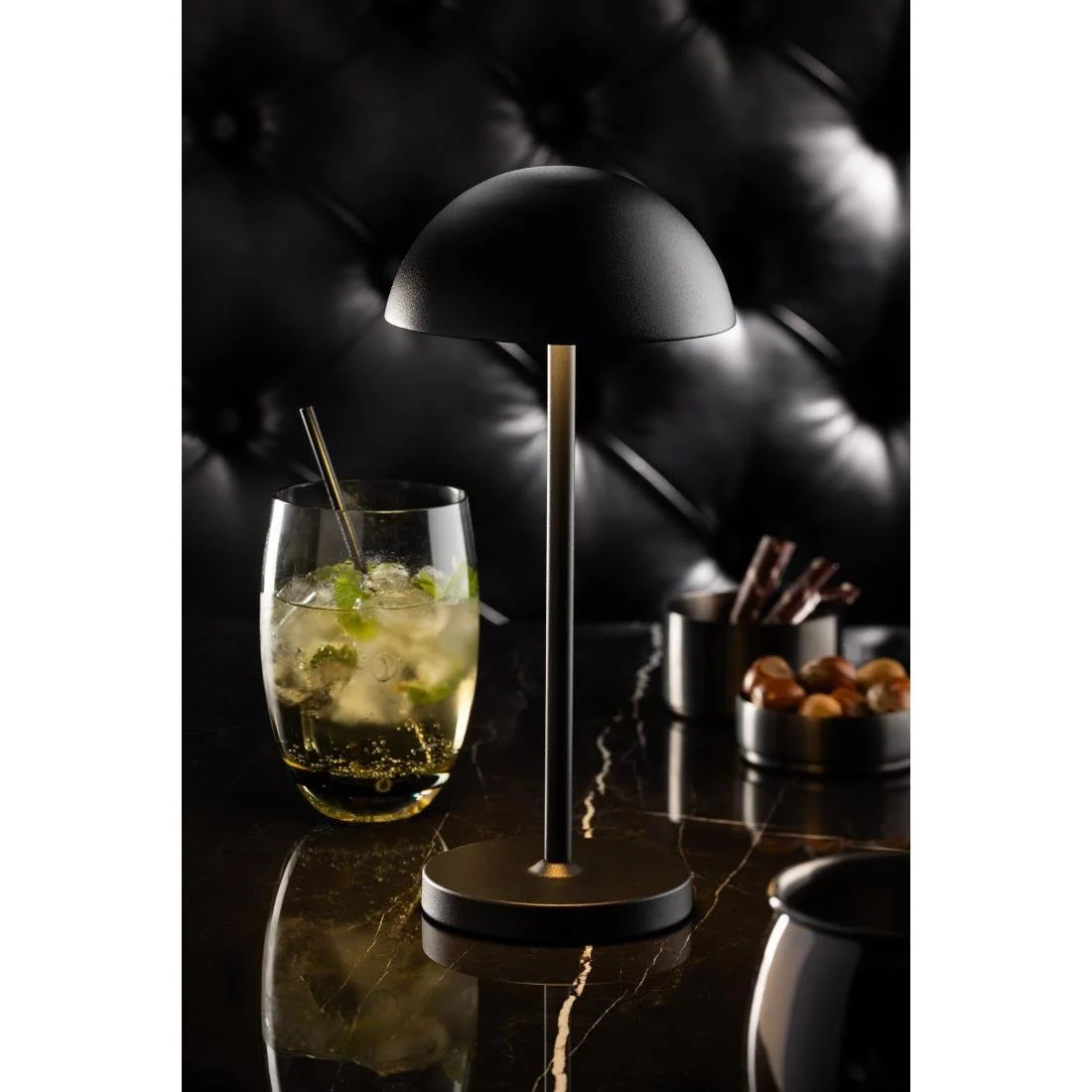 Utopia Tonga LED Cordless Table Lamp Black 260mm (6 Pack) - Image 2