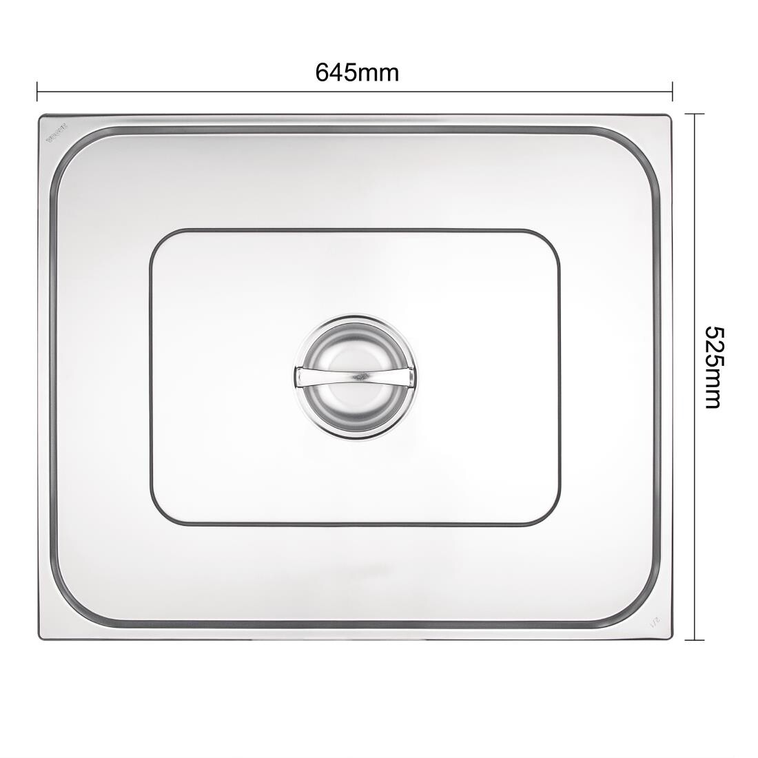 Vogue Stainless Steel 2/1 Double Size Gastronorm Lid