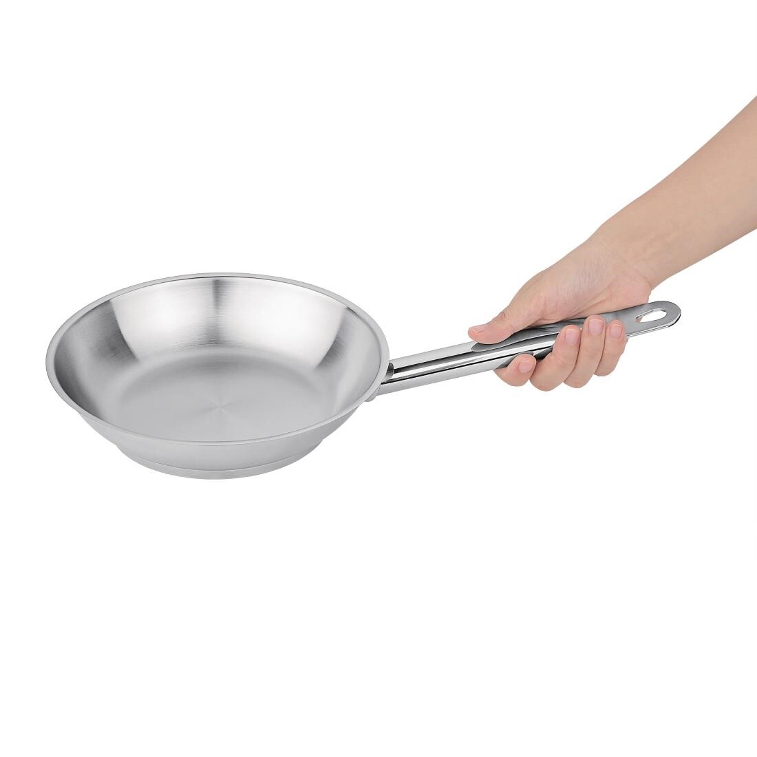 Vogue Stainless Steel Induction Frying Pan 200mm