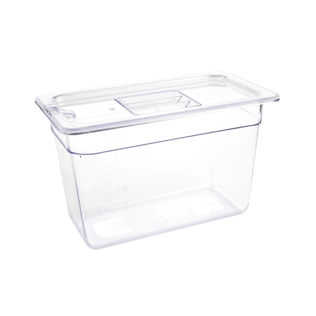 Vogue Polycarbonate 1/3 Gastronorm Container 200mm Clear