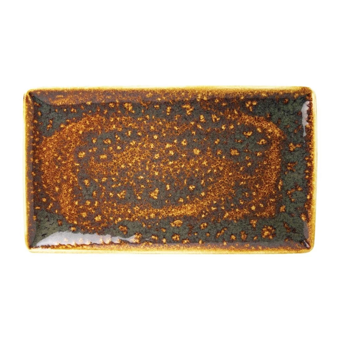 Steelite Vesuvius Rectangle Three Amber 330x 190mm (12 Pack) - Image 1