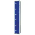 Elite Six Door Electronic Combination Locker with Sloping Top Blue